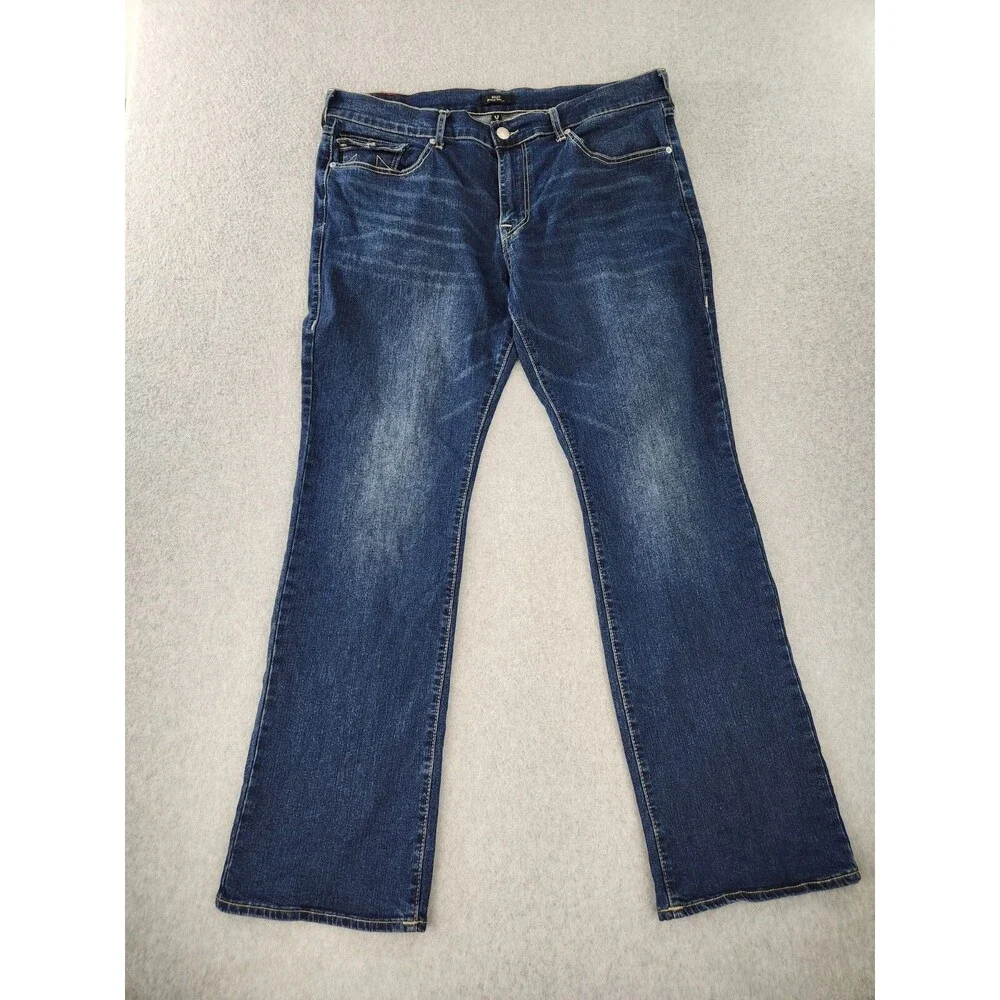 True Religion Billy Jeans 38 Flap T Snap Bootcut Relaxed‎ Stretch 42 40x34